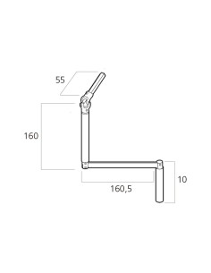 La manivela articulada, también denominada plegable o con codo se utiliza para abrir y cerrar toldos enrollables. Se compone de  2