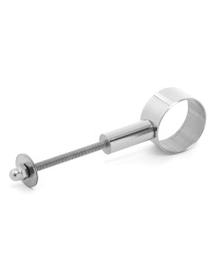 Soporte pasante en acero inoxidable para tubo de diámetro 40 mm. Incluye tuerca ciega y arandela. La tornillería es de acero ino