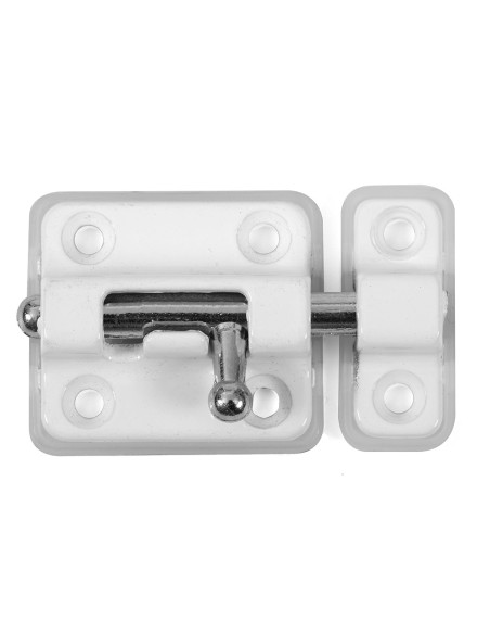 Pasador de zamak que actúa como dispositivo de seguridad y se utiliza para bloquear una puerta y evitar que se abra. Se usa comú