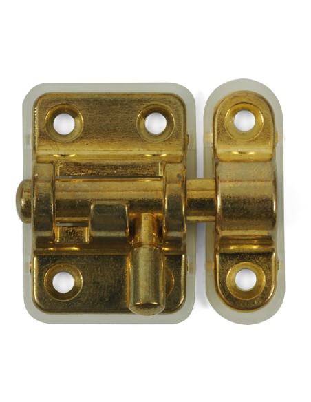 Pasador de zamak que actúa como dispositivo de seguridad y se utiliza para bloquear una puerta y evitar que se abra. Se usa comú