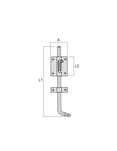 Pasador con base para atornillar aunque también admite soldadura. Varilla de 16 mm. Realizado en cincado trivalente de alta resi