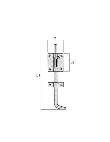 Pasador con base para atornillar aunque también admite soldadura. Varilla de 16 mm. Realizado en cincado trivalente de alta resi