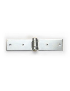 Bisagra reforzada de patas iguales realizada en acero cincado negro que proporciona una barrera física entre el acero y su entor