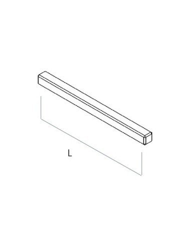 Cuadradillo lleno realizado en acero cincado que actúa como elemento de unión para las manillas de puerta.