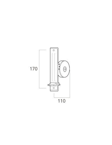 Recogedor de embutir de acero galvanizado con hebilla metálica. Está equipado con un sistema de muelle que ayuda a mantener la t
