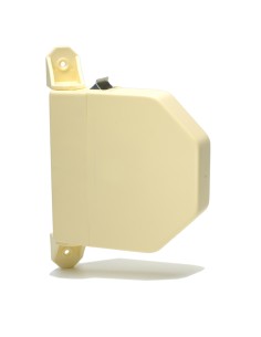 Recogedor de superficie abatible para cinta de 22 mm de ancho. El recogedor se compone de 2 partes: las aletas de los extremos q