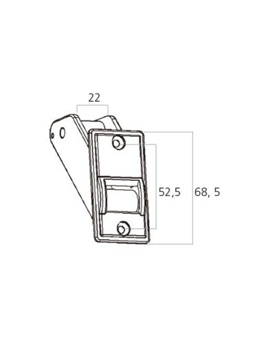 Polea pasacintas para cinta de 20 mm de ancho. Se instala en los cajones de registro compactos.