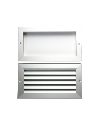 Las rejillas de puerta con contramarco se instalan en las puertas para proporcionar ventilación y permitir el paso de aire mient