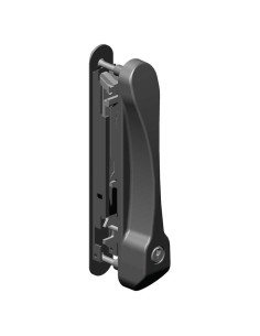 Cierre lateral embutido de seguridad para corredera, con cerradura por la parte interior y uñero por la parte exterior. Realizad