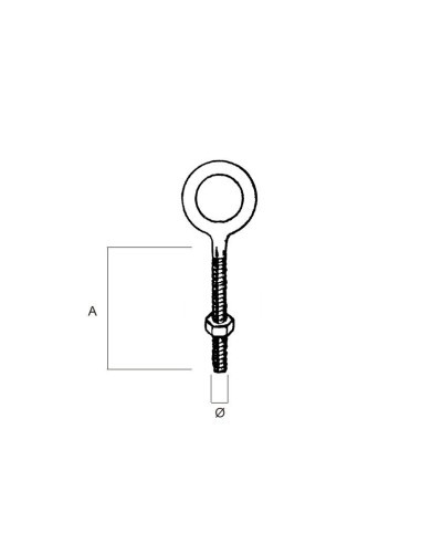 Hembrilla cerrada y soldada que se usa como elemento de fijación en trabajos de bricolaje y náutica, entre otros. En náutica se 