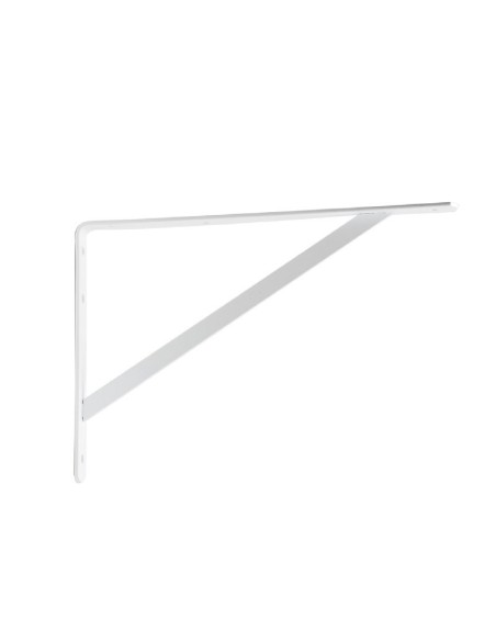 Escuadra de gran resistencia con nervio de unión de refuerzo. La estructura triangular es lo que dota a esta escuadra de robuste