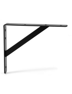 Escuadra de gran resistencia con nervio de unión de refuerzo. La estructura triangular es lo que dota a esta escuadra de robuste