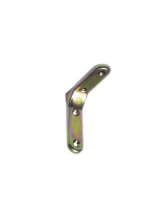 Escuadra estampada reforzada realizada en acero lacado blanco quedando disimulado una vez instalado cuando el mueble es blanco. 