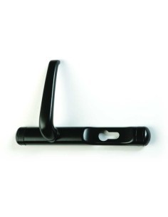 Juego de manillas recuperable con placa, bocallave a 85 mm y cuadradillo de 8 x 100 mm que permite su instalación en puertas de 