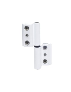 Bisagra deslizante reversible de 2 cuerpos de montaje directo, con pletinas en zamak, con tornillo central y eje en hierro cinca