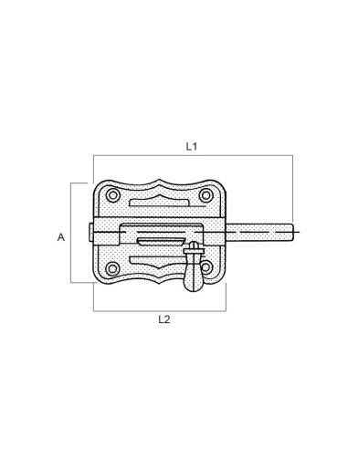 El pasador 384 es un pasador de acero niquelado que actúa como dispositivo de seguridad y se utiliza para bloquear una puerta y 