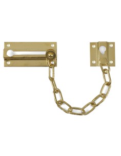 Cadena de seguridad realizada en hierro latonado. Este acabado le confiere una alta resistencia a la corrosión siendo ideal para