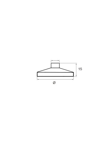 Embellecedor para pie nivelador con base de 40 mm. El embellecedor cubre en su totalidad la base negra del pie nivelador proporc
