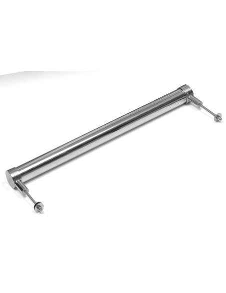 Juego de soportes doble en acero inoxidable con arandelas y tuercas, para tubo inoxidable de 30 mm de diámetro (no incluido, se 