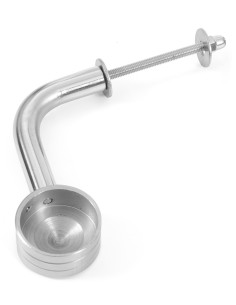 Juego de soportes dobles desplazados en acero inoxidable con arandelas y tuercas, para tubo inoxidable de 30 mm de diámetro (no 