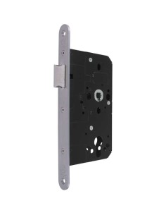 Cerradura de embutir tipo DIN con resbalón, para puerta de paso con función de pestillo reversible. Realizado en acero inoxidabl