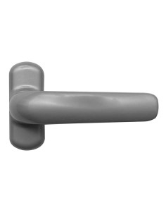 Juego de manillas recuperable ambidiestro con 4 agujeros de fijación. Realizada en aluminio lacado en epoxy, en zamak y en acero