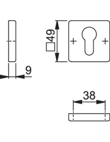 Bocallave cuadrado de 49 mm