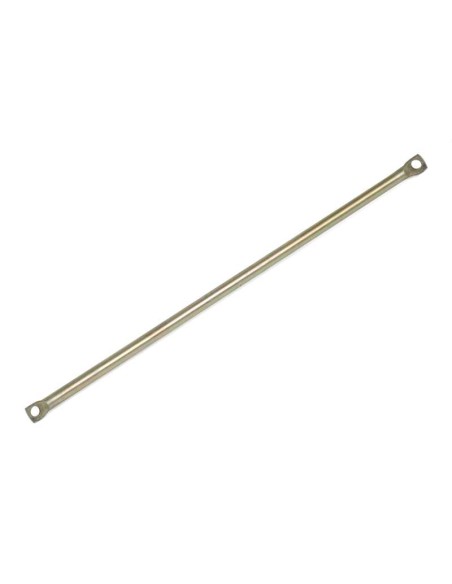 Varilla de hierro lacado blanco para cremona de zamak 43500. Tiene un diámetro de 8 mm y los extremos con un orificio que permit