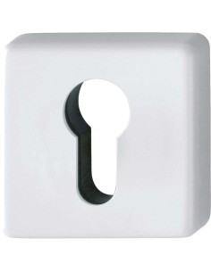 Pareja de bocallave para puertas interiores, con base de nylon, fijación no visible y tornillos multiuso.