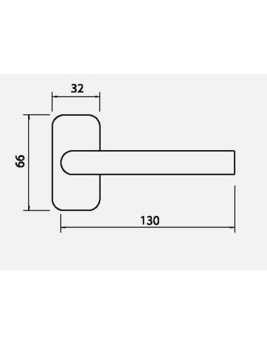Juego de manillas recuperables ambidiestras realizadas en acero inoxidable AISI 304. Ideal para todo tipo de puertas de madera, 