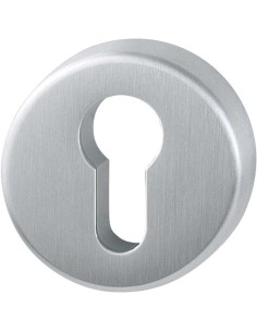 Juego de bocallaves redondo realizado en acero inoxidable AISI 304. Tiene un diámetro de 52 mm. Tiene la función de escudo embel