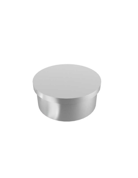 Tapón realizado en aluminio para tubo de 40 mm de diámetro. Sirve como terminador o final del tubo.