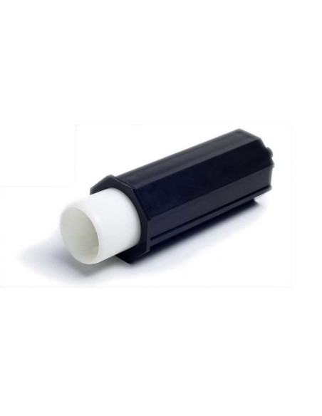 Contera de plástico de 40 mm de diámetro, 94 mm de largo, para rodamiento de 12 mm, con muelle metálico para eje de 42 mm.