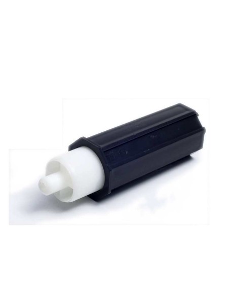 Contera de plástico telescópica de 40 mm de diámetro, 94 mm de largo, con espiga de 12 mm, con muelle metálico. para eje de 42 m