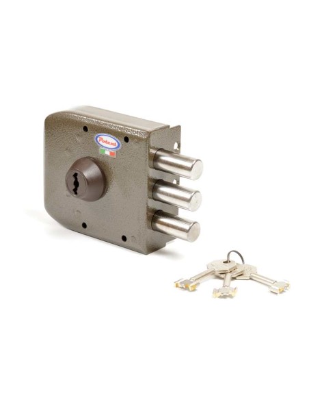 - Caja compacta. 
- Cilindro acorazado con protección antitaladro y antiganzúa.
- 170.000 combinaciones con pitones antitaladro 