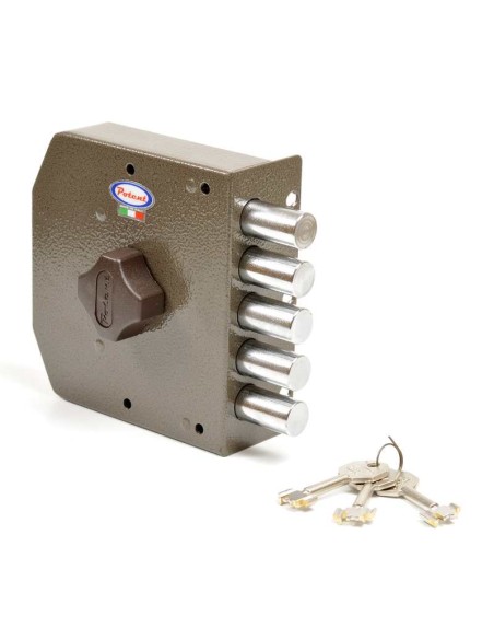 - Cilindro acorazado con protección antitaladro y antiganzúa. 
- 170.000 combinaciones con pitones adicionales antitaladro. 
- C