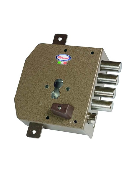 - Cerradura con sistema de control de extracción y rotura del cilindro, y bloqueo de la cerradura
- Con 5 puntos de cierre. 
- S