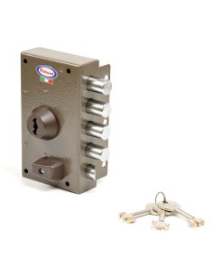 - Caja estrecha. 
- Cilindro acorazado con protección antitaladro y antiganzúa. 
- 170.000 combinaciones con pitones adicionales