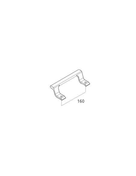 Asa en aluminio ideal para ventanas correderas de gran peso. Se puede combinar con cierre de embutir. Se suministra con tornillo