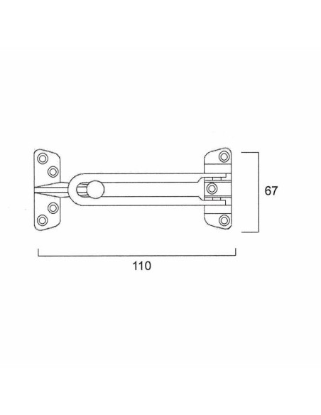 Retenedor para puerta o ventana realizado en zamak dorado. Permite abrir la puerta ligeramente sin que la apertura se complete p