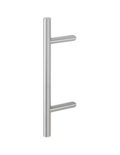 Manillón recto en acero inoxidable F69 con apoyois redondos inclinados a 45º. Incluye sistema de fijación no visible, unilateral
