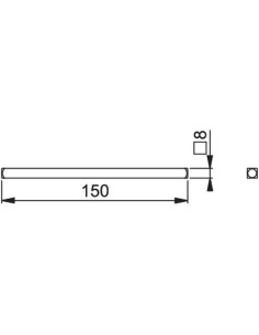 CUADRADILLO HOPPE LLENO 8X150 2