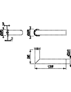 Juego de manillas con mini roseta para puertas interiores. Realizadas en acero inoxidable. La miniroseta es encajable y se fija  2