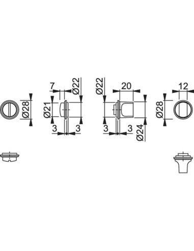 Condena con desbloqueo mini redonda