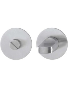 Juego de condenas redondas planas en acero inoxidable. Montaje sin tornillos mediante 2 tetones de soporte pasantes. El grosor d