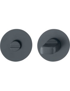 Juego de condenas redondas planas en acero inoxidable. Montaje sin tornillos mediante 2 tetones de soporte pasantes. El grosor d