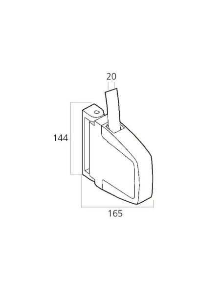 Recogedor de superficie abatible. Se suministra con cinta de 20 mm de ancho. El recogedor se compone de 2 partes que quedan tota
