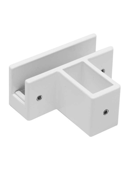 Soporte fijo en aluminio extrusionado para cristal y tubo. Certificado por Cidemco.