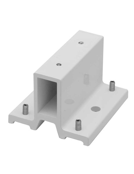 Soporte de aluminio extrusionado para volar barandillas en escaleras y terrazas. Certificado por Cidemco.