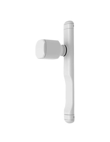 Pomo recuperable con placa ciega y cuadradillo de 8 x 100 mm que permite su instalación en puertas de hasta 60 mm de grosor. Lle